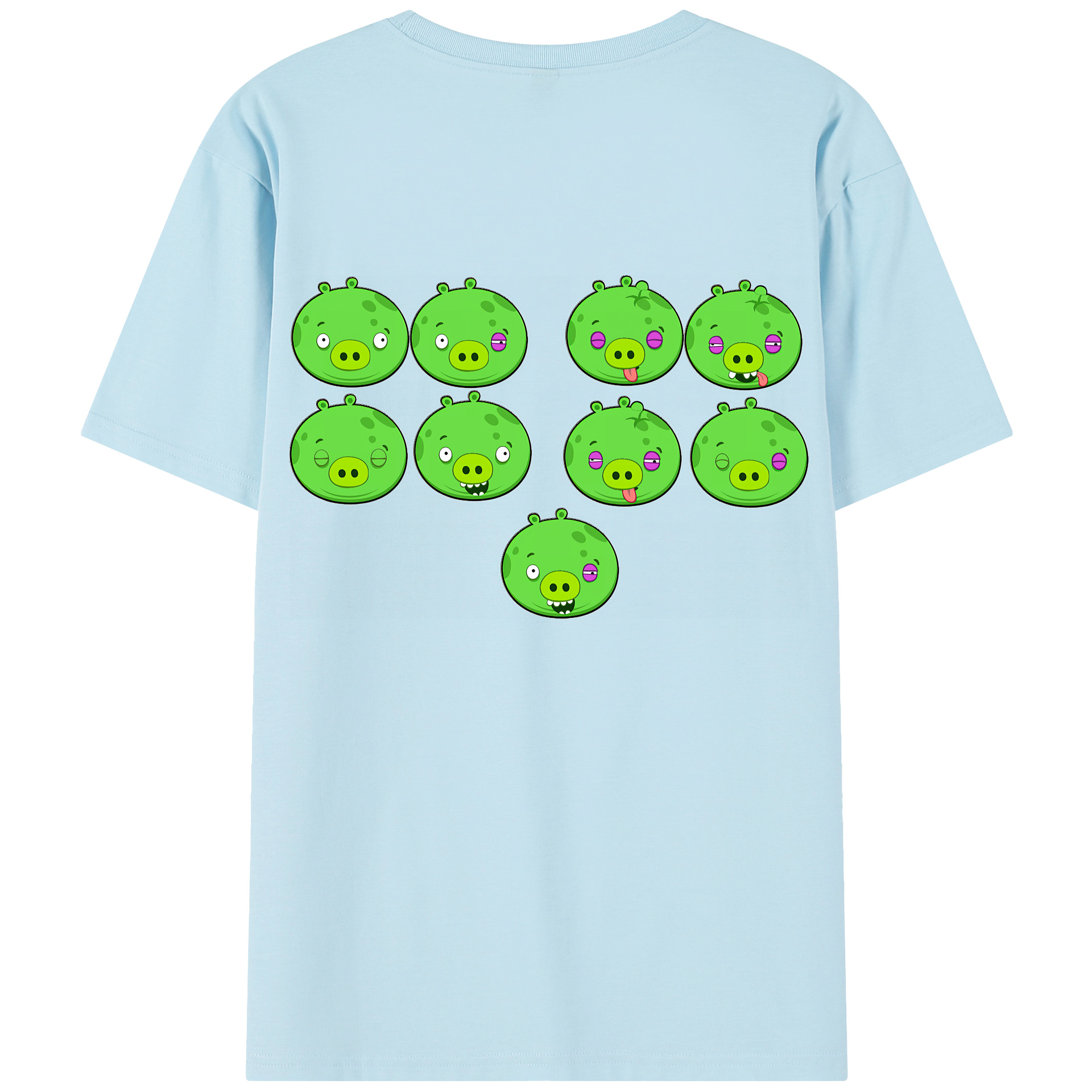 （画像用） Angry Birds アングリーバード 綿100％半袖Tシャツ（背面プリント）
